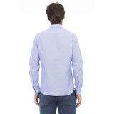 Elegante camicia di cotone azzurro