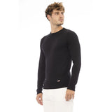 Eleganter schwarzer Crew Neck Cashmere Pullover