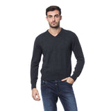 Sticked Merino Woll Crew Neck -Pullover