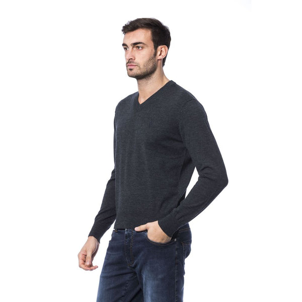 Sticked Merino Woll Crew Neck -Pullover