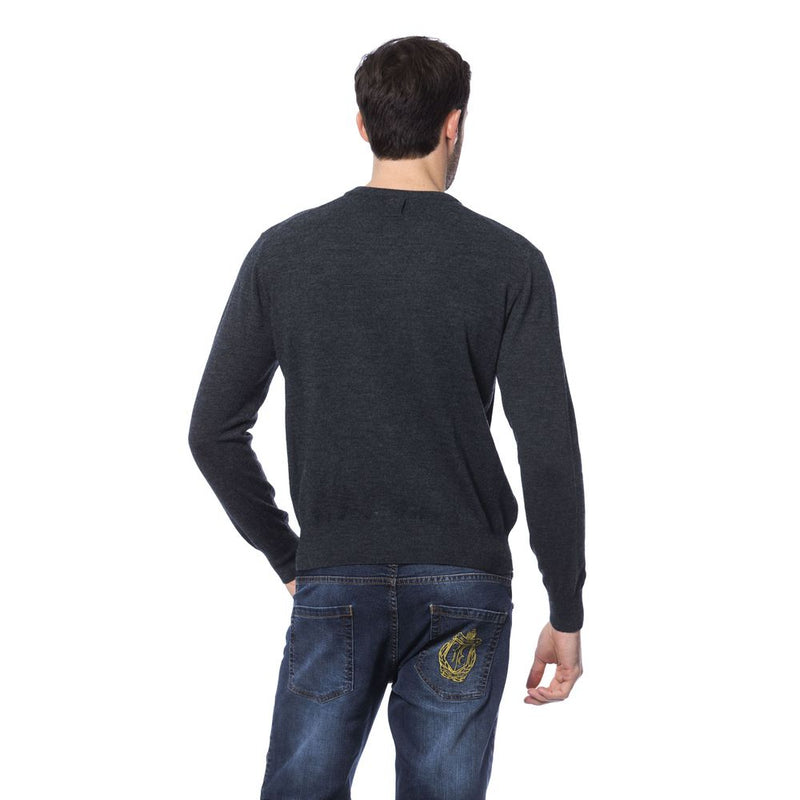 Sticked Merino Woll Crew Neck -Pullover