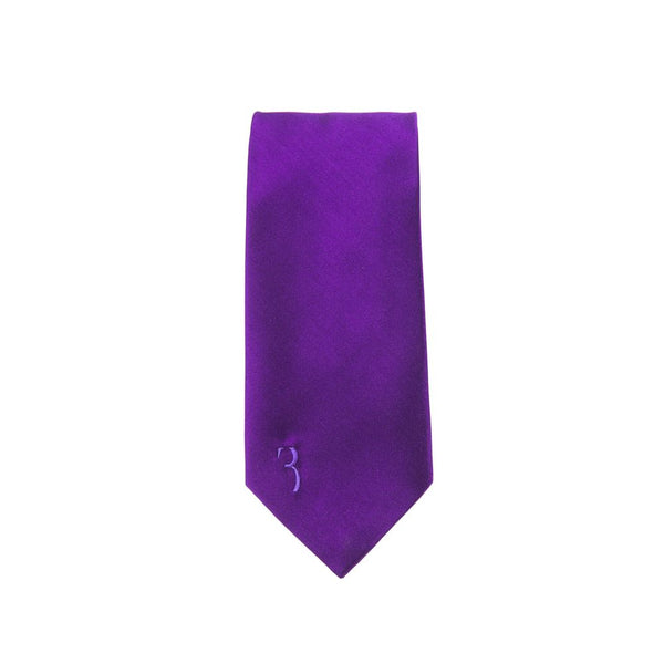 Elegante cravatta da sisal ricamato viola