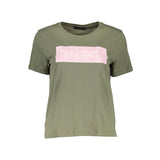 Chic Green Logo T -Shirt mit kurzen Ärmeln