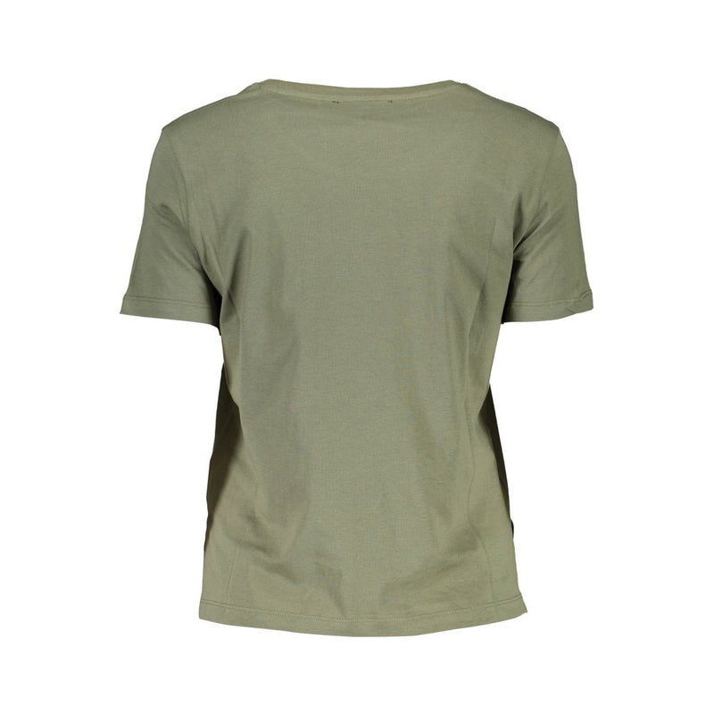 Chic Green Logo T -Shirt mit kurzen Ärmeln