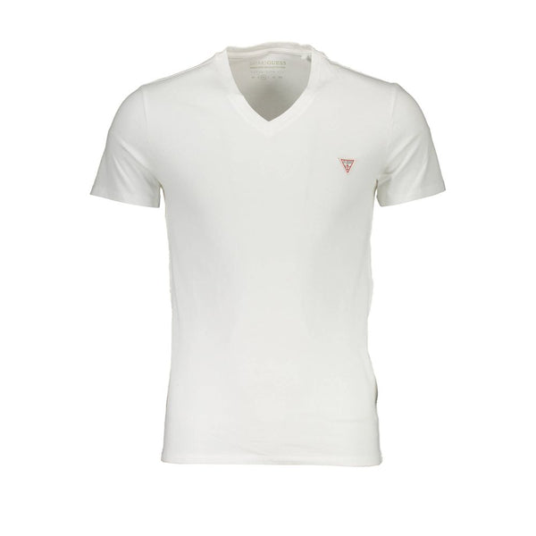 Maglietta Chic White Slim Fit V-Neck