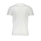 T-shirt à col en v slim blanc chic