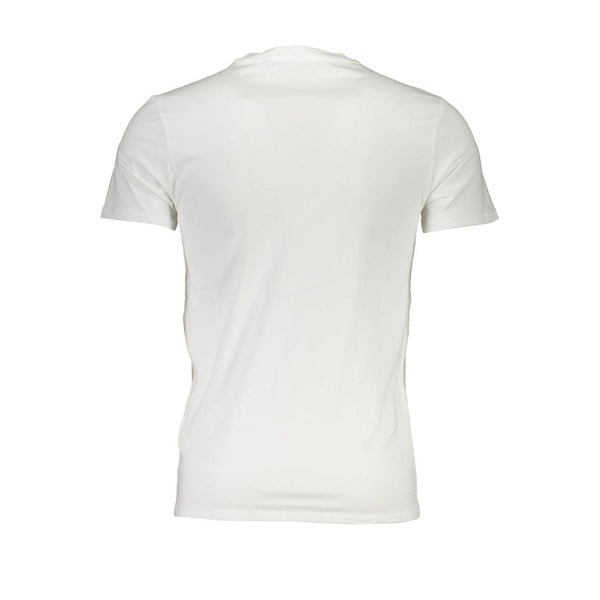 Chic White Slim Fit V-Neck-T-Shirt