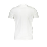 Sleek Slim Fit White Tee with Logo Print