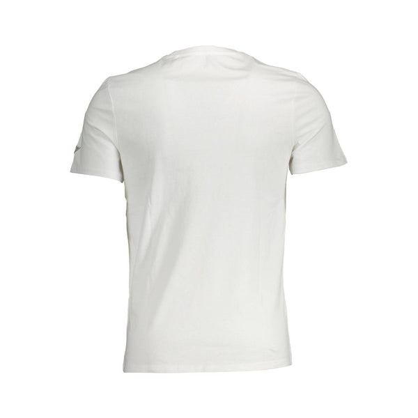 Elegant Slim Fit White Tee con detalles de impresión