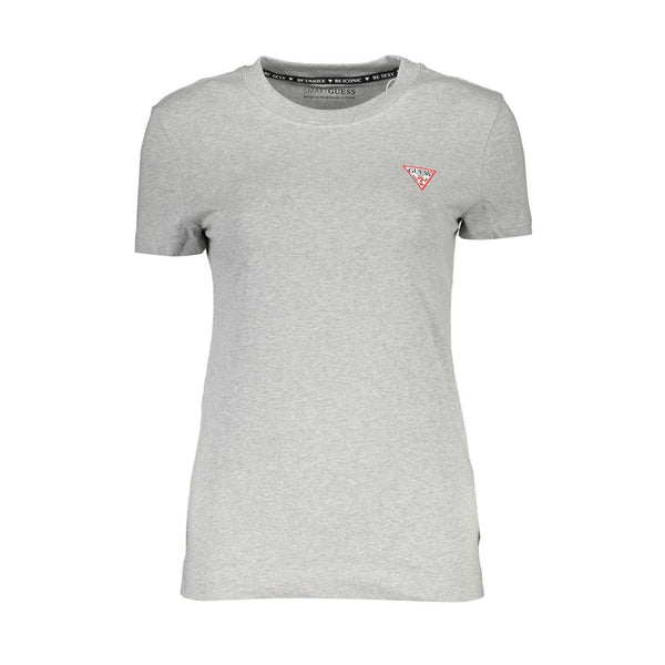 T-shirt biologique de logo gris chic gris