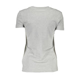 Chic Grey Logo Print Bio -T -Shirt