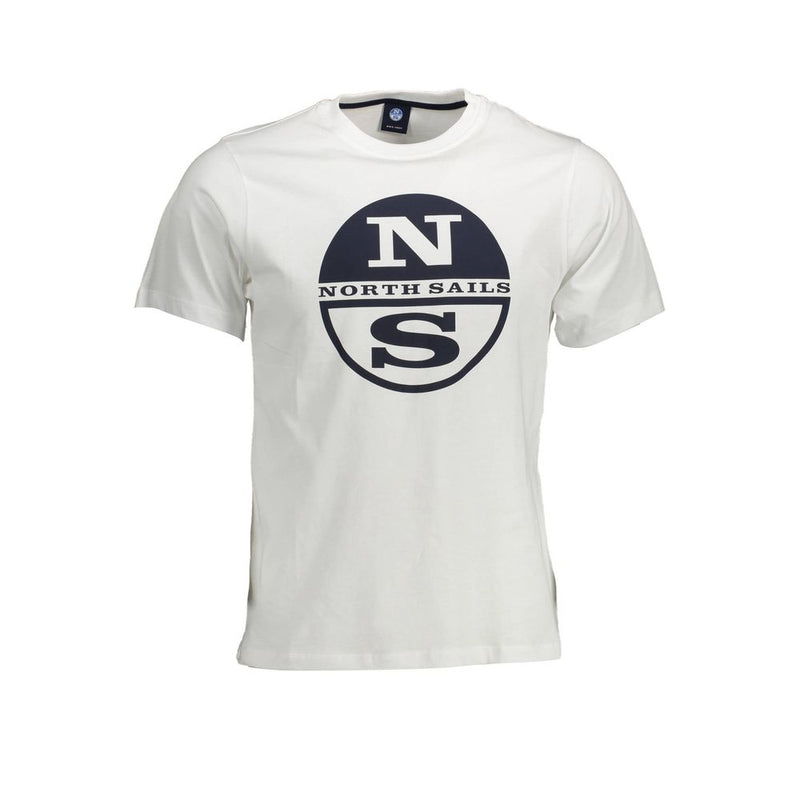 T-shirt rond élégant blanc imprimé blanc