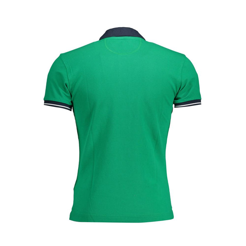 Slim-Fit Embroidered Polo in Green