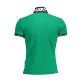 Polo ricamato a fit sottile in verde