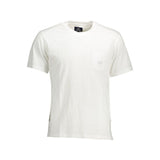 T-shirt de poche brodé blanc élégant