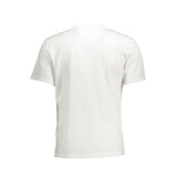 Elegante camiseta de bolsillo bordado blanco