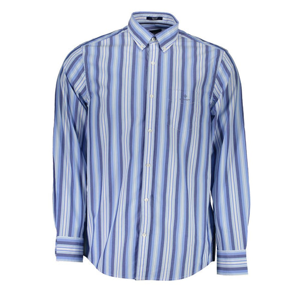 Elegante camicia a maniche corte azzurra