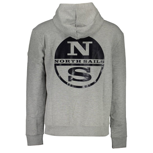 Sudadera con capucha gris elegante con estampado