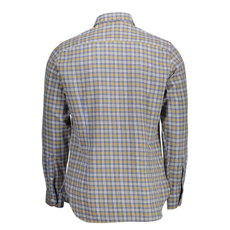 Camicia da colletto con abbottonatura in forma slim in blu