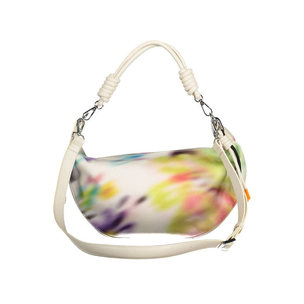 Borsa per chic White espandibile con accenti contrastanti