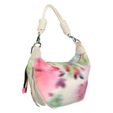 Bolso de expansión blanca y elegante con acentos contrastantes