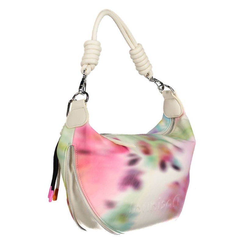 Bolso de expansión blanca y elegante con acentos contrastantes