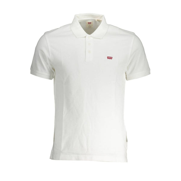 Classica polo di cotone bianco