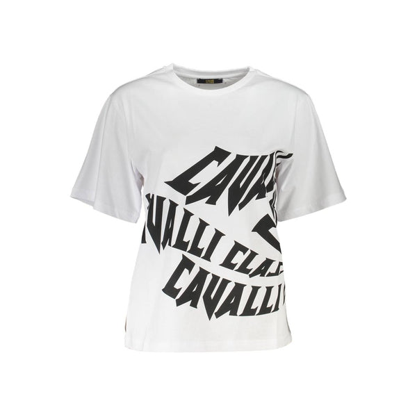 Chic White Printed T -Shirt mit klassischer Eleganz