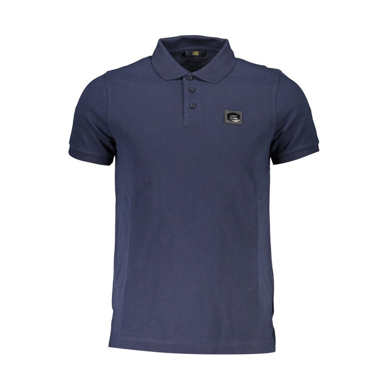 Élégant polo en coton bleu avec des détails chics