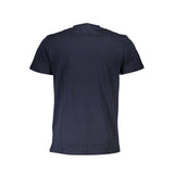 Blaues Baumwollt-Shirt