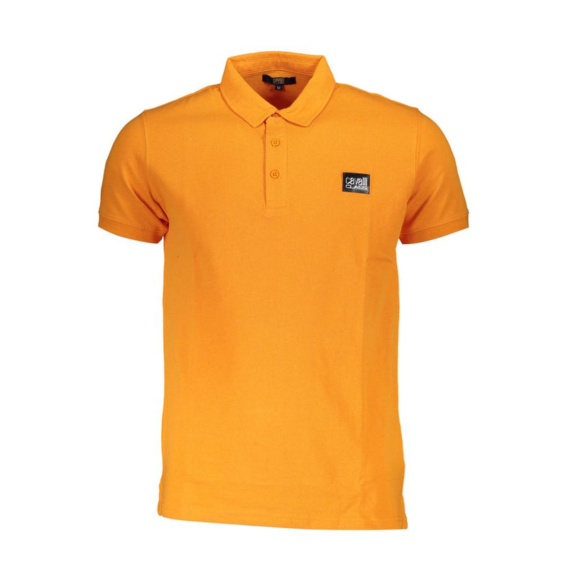 Orangefarbenes Baumwoll -Polo -Hemd