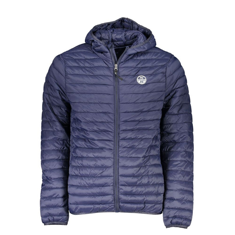 Blue Polyamide Men Jacket