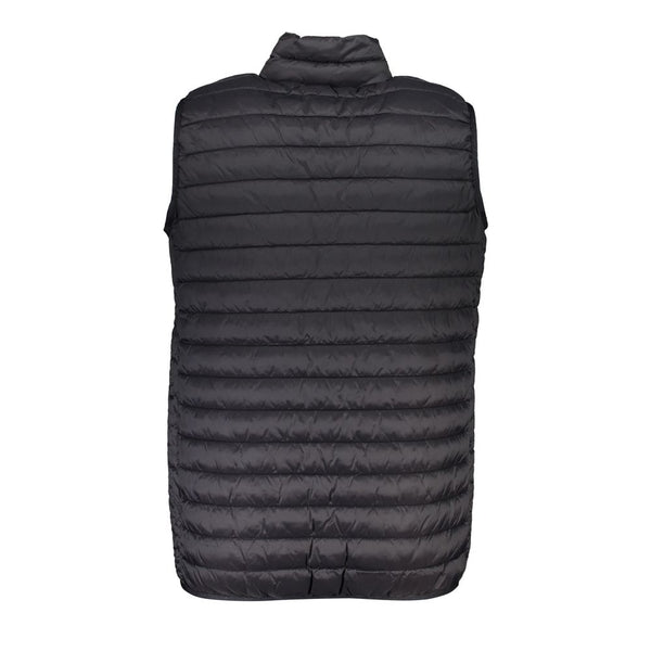 Sleek Sleeveless Black Zip Vest