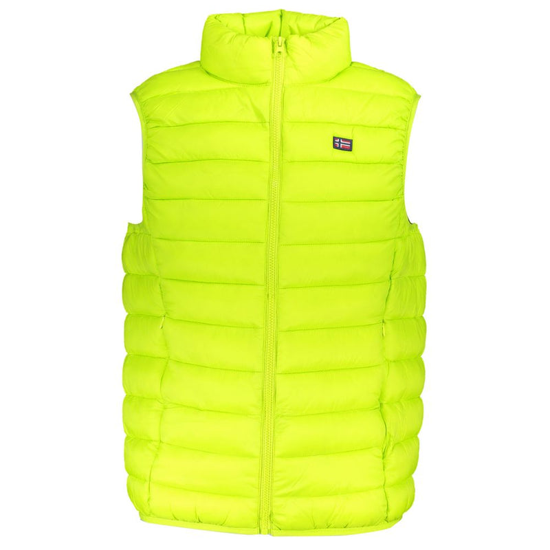 Veste en polyamide vert sans manches élégant