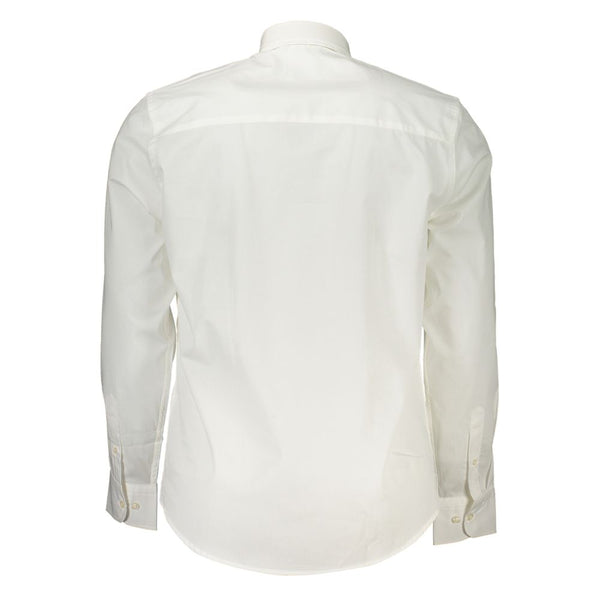 Elegante camicia bianca a maniche lunghe - adattamento regolare