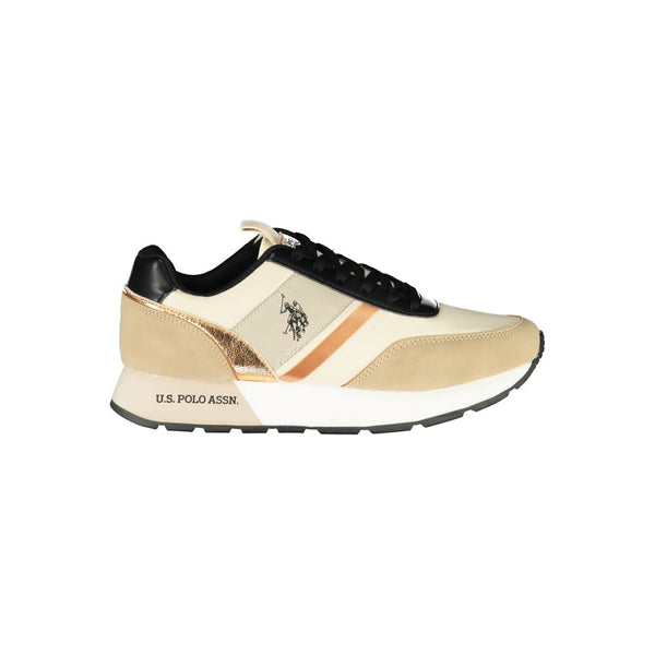 Sneaker al pizzo beige chic con un tocco sportivo