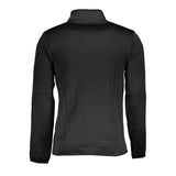 Sleek Black Long Sleeve Zip Sweatshirt