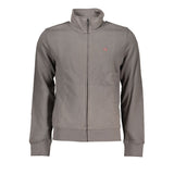 Exclusive Gray Zip Sweatshirt with Embroidery