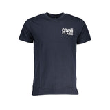 Blaues Baumwollt-Shirt