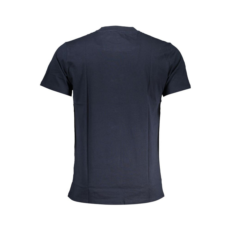 Blaues Baumwollt-Shirt