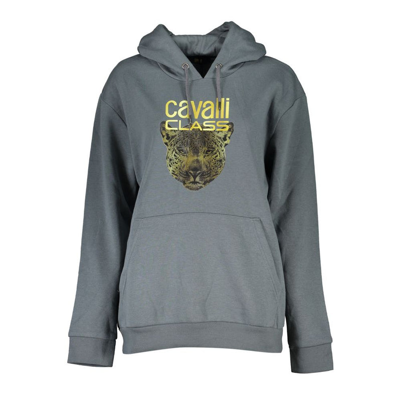 Sweat à capuche en toison gris élégant