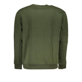 Chic Green Sticked Crew Neck Pullover