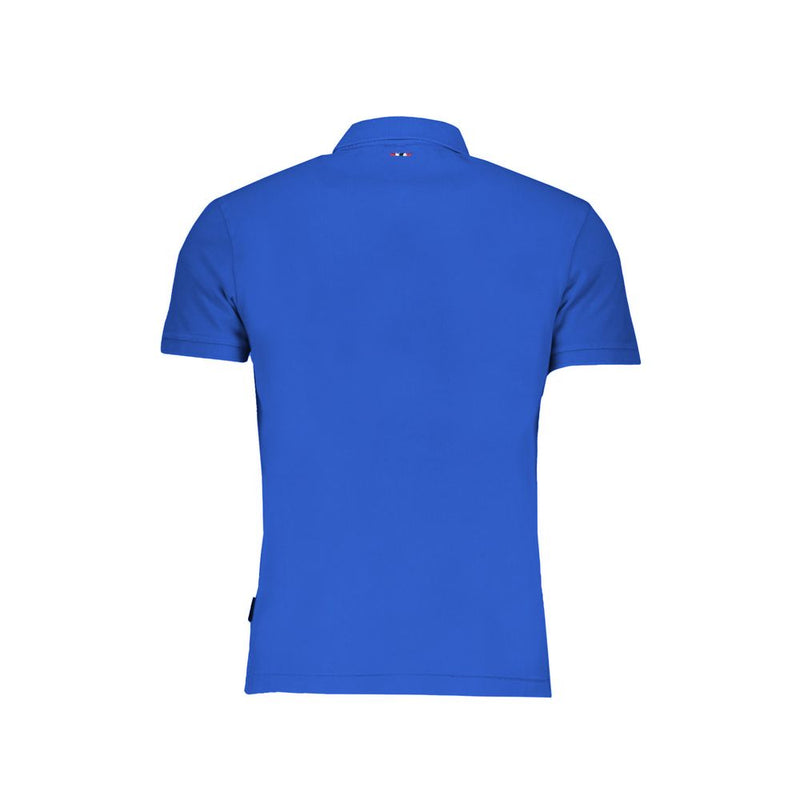 Polo en coton bleu