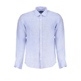 Chemise en lin bleu clair