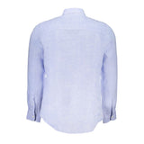 Camisa de lino azul claro