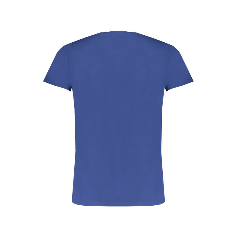 Blaues Baumwollt-Shirt