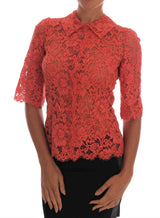 Blusa cardigan in cristallo floreale elegante arancione arancione