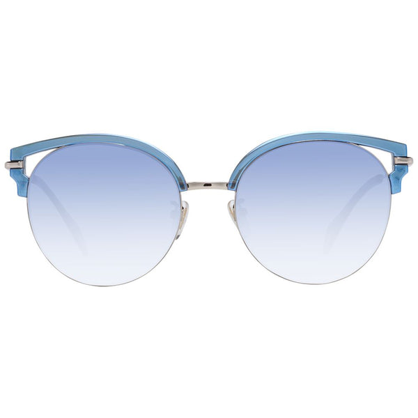 Lunettes de soleil des femmes bleues