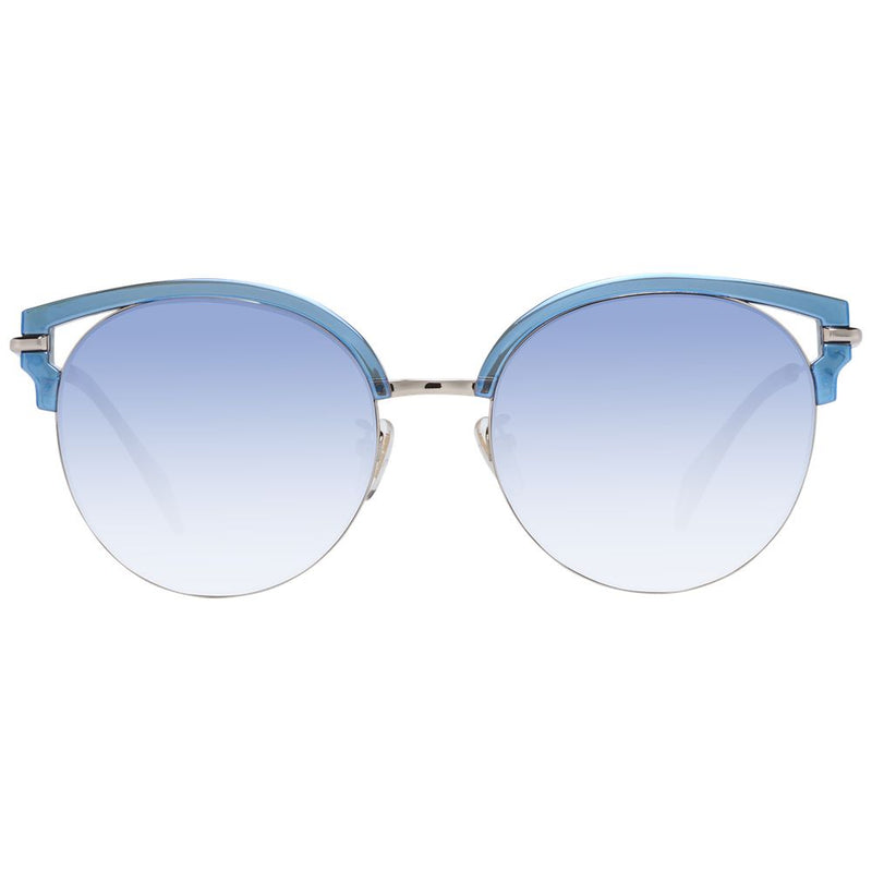 Lunettes de soleil des femmes bleues