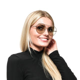 Gafas de sol de mujeres de oro